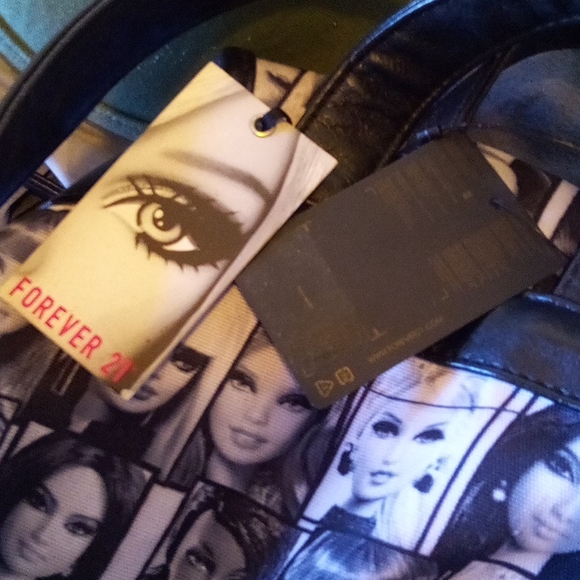 NWT Forever 21 Barbie Backpack( Blk&White)18inches - Picture 3 of 3